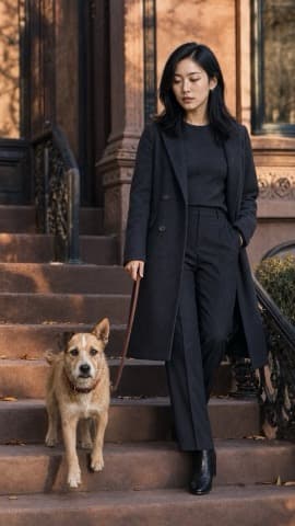 New photo — Golden-hour stoop with Bug