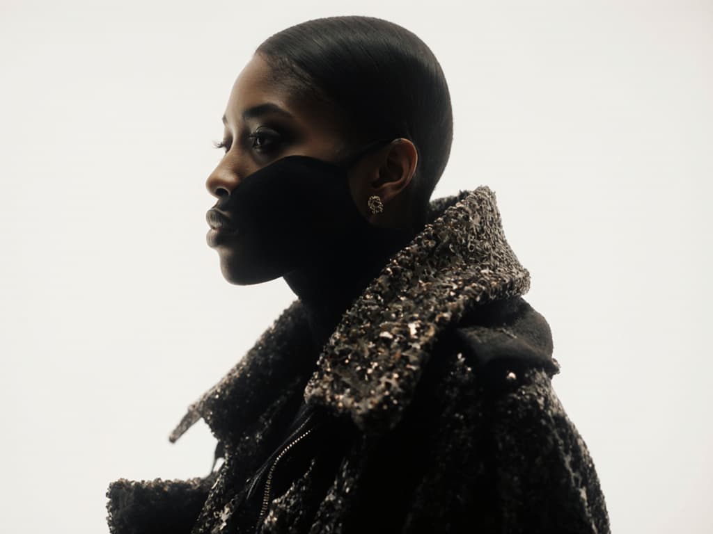 high-fashion editorial portrait, bold dramatic lighting, magazine quality, photoreal