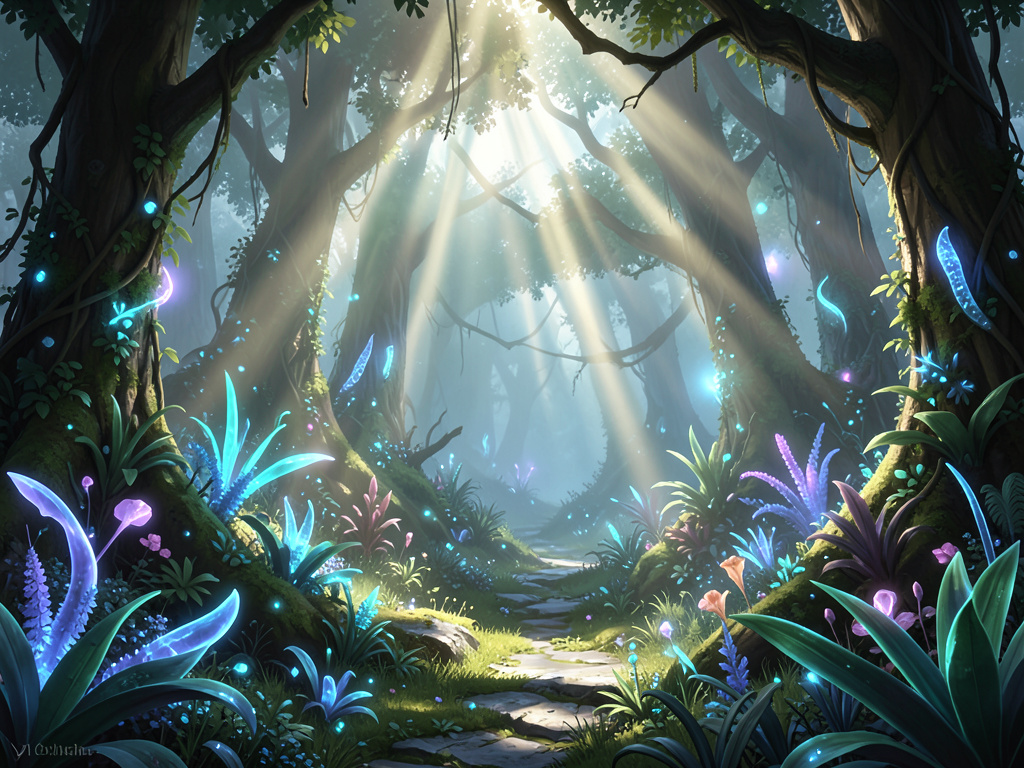 dreamlike underwater city with glowing coral towers, colorful fantasy art